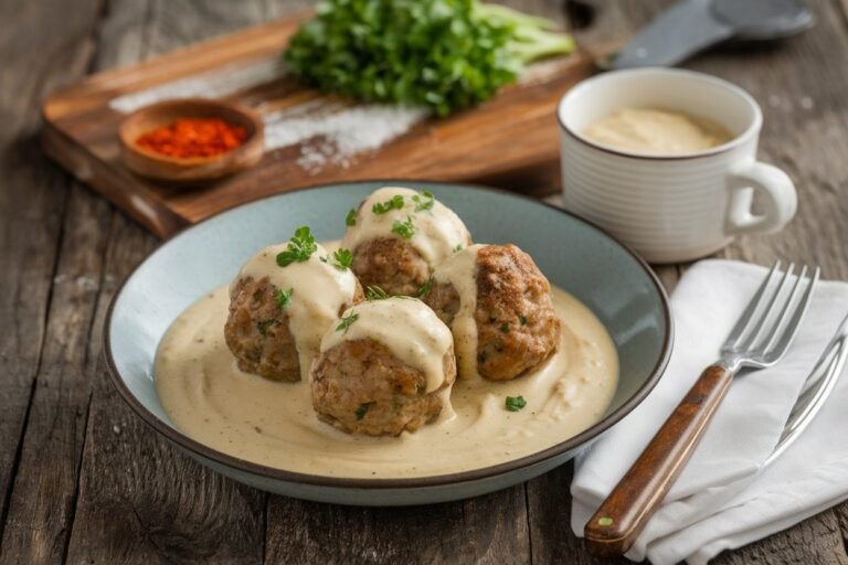 Kottbullar: Swedish Meatballs with Creamy Gravy