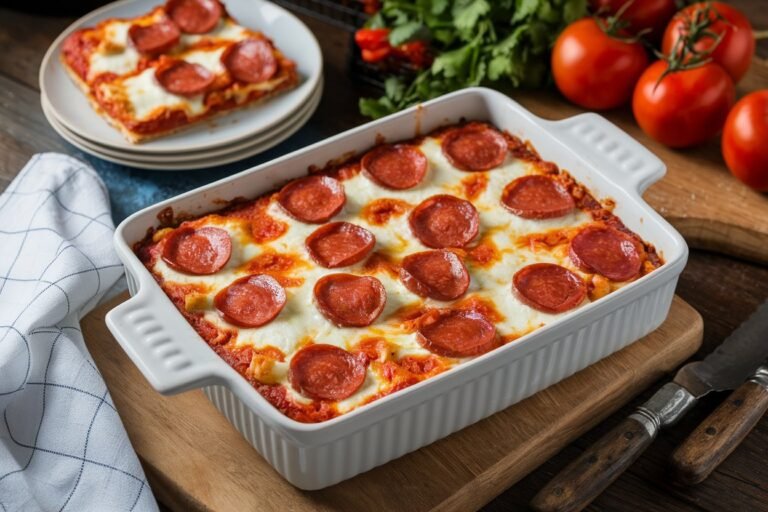 Keto Pepperoni Pizza Casserole: Low-Carb, Big Flavor